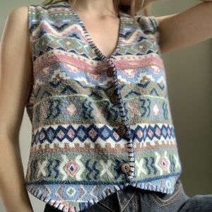 Vtg Next Era southwestern button down vest